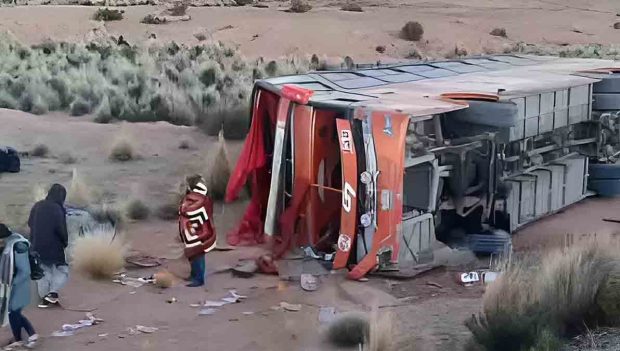 bus volcado