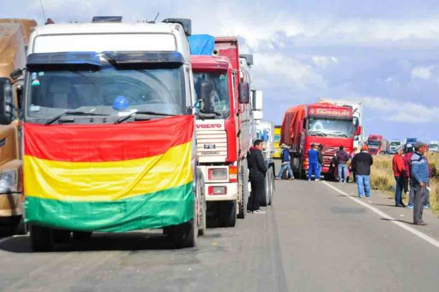 paro transporte pesado.