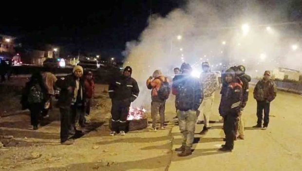 bloqueo de choferes en La Paz