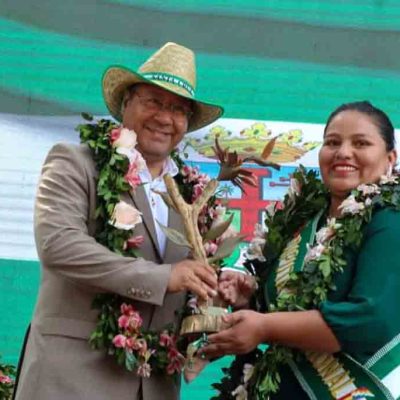 Luis Arce y Daysi Choque