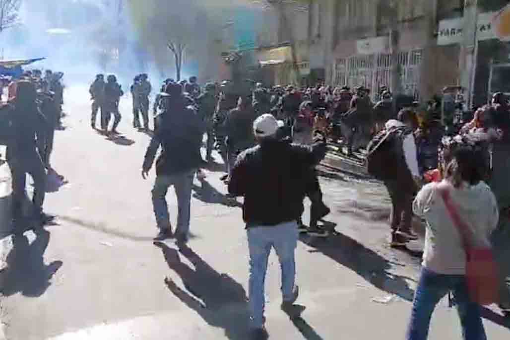evistas violentos son reprimidos por la Policía