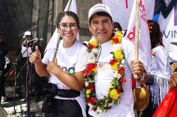 Eva Copa y Damián Condori