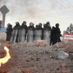 punto de bloqueo en Cochabamba