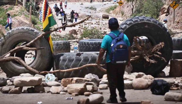 bloqueo de carreteras en Cochabamba