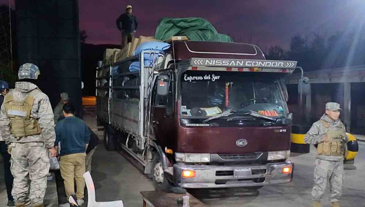 Camión decomisado