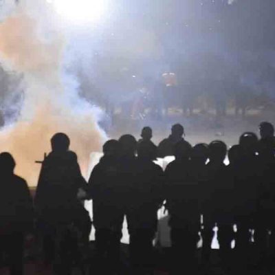 policías desbloqueo
