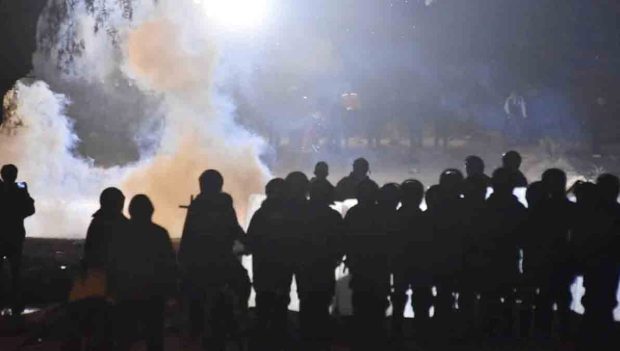 policías desbloqueo