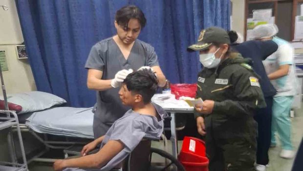 policía herido