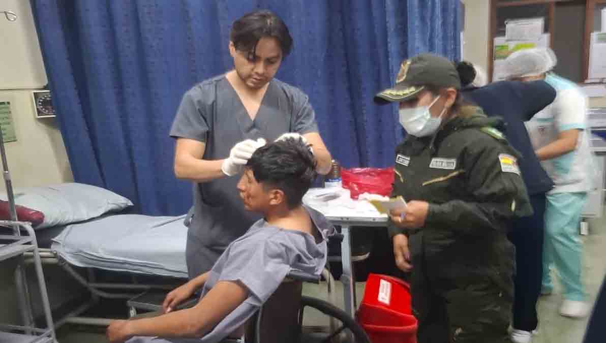 policía herido