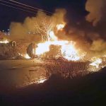 incendio de camión cisterna