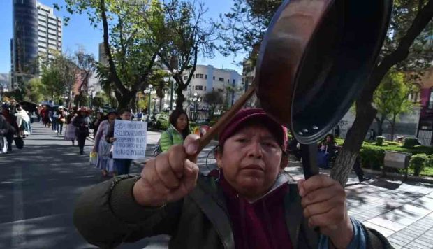 marcha gremiales en La Paz