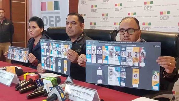 papeletas de sufragio