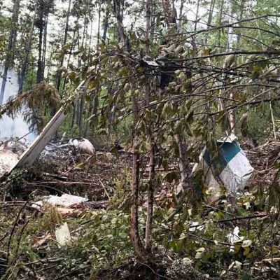 restos del avión siniestrado