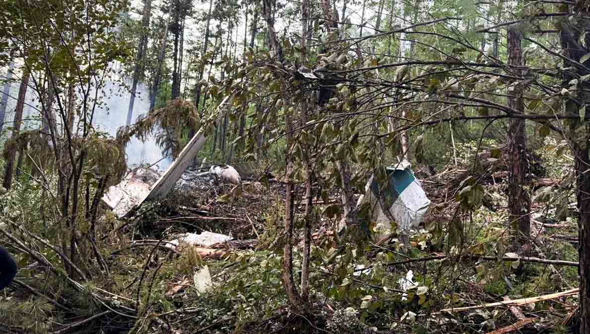restos del avión siniestrado