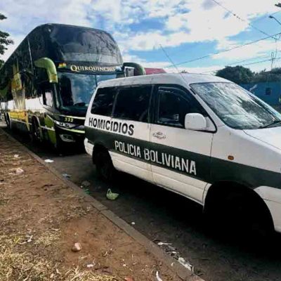 el bus donde falleció el chofer