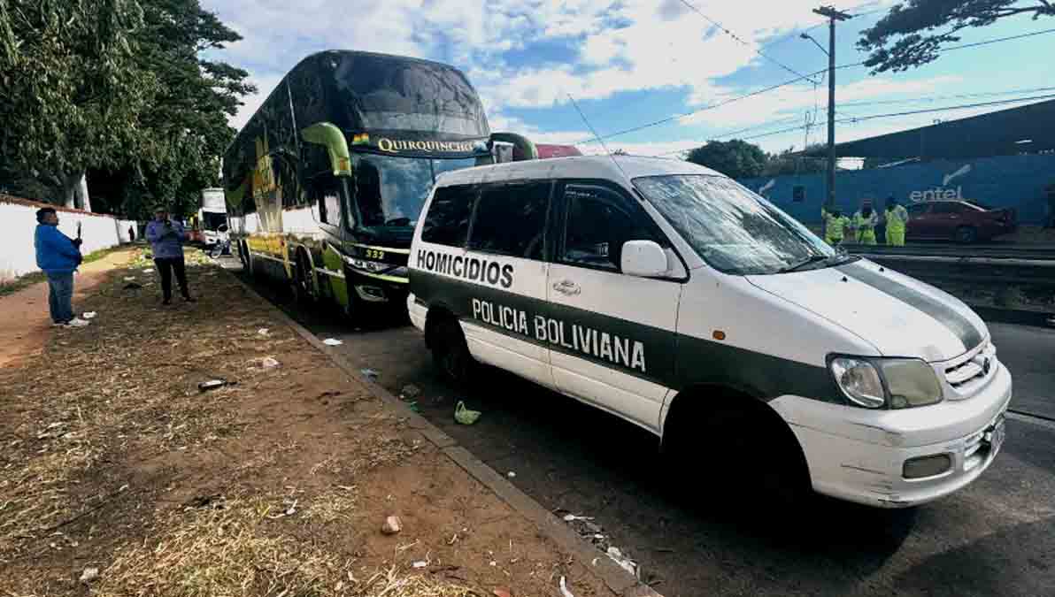 el bus donde falleció el chofer