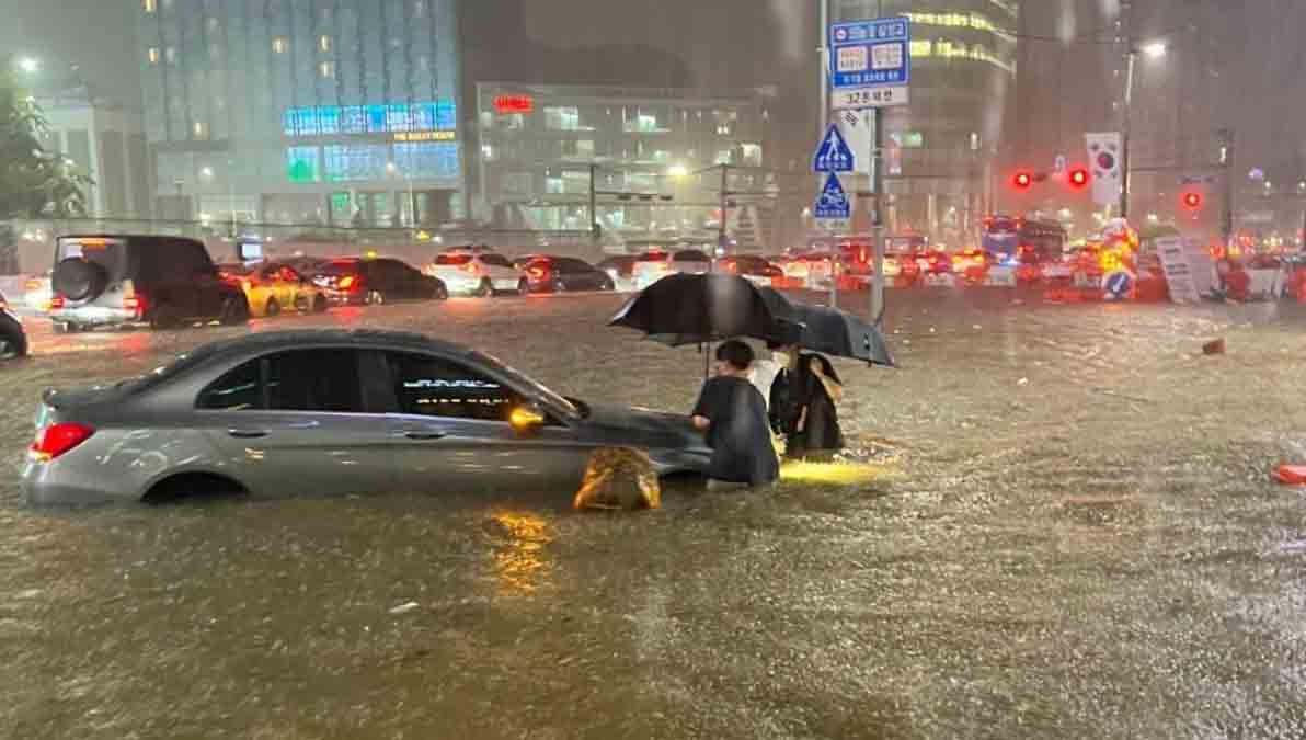 lluvia Corea el Sur