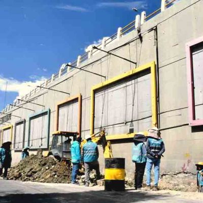 muro de contención dañado