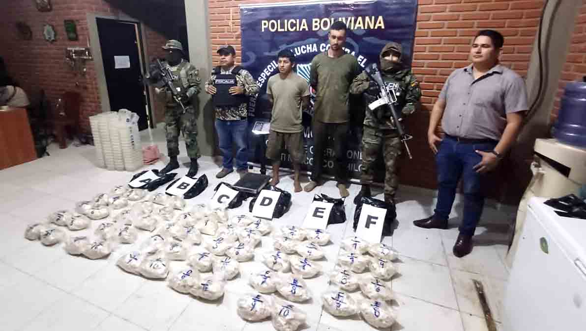 detenidos y droga incautada