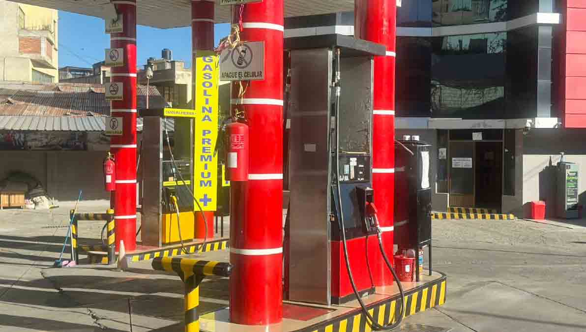 estación de servicio en La Paz