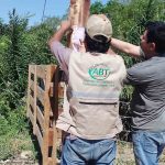 funcionarios de la ABT colocan una notificación