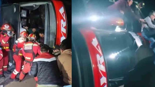 choque autobús y camión en Perú