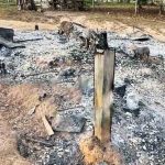 el lugar donde fueron hallados los cuerpos calcinados