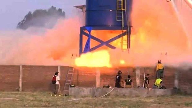 explosión silo en Santa Cruz