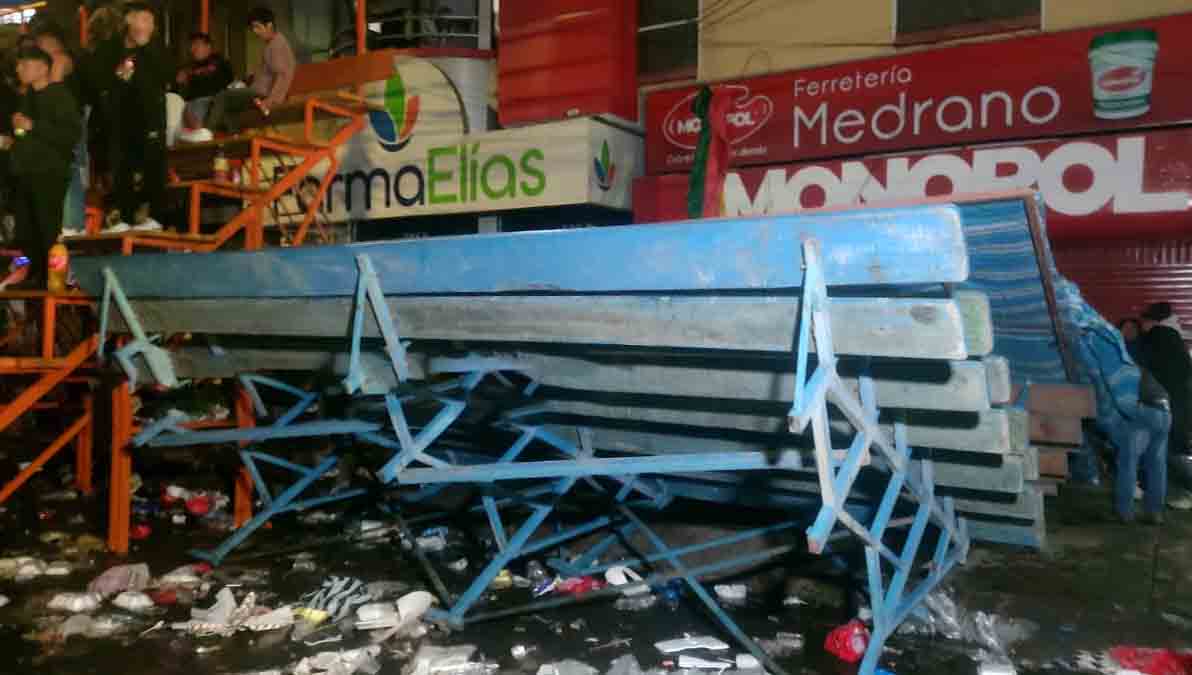 gradería colapsada