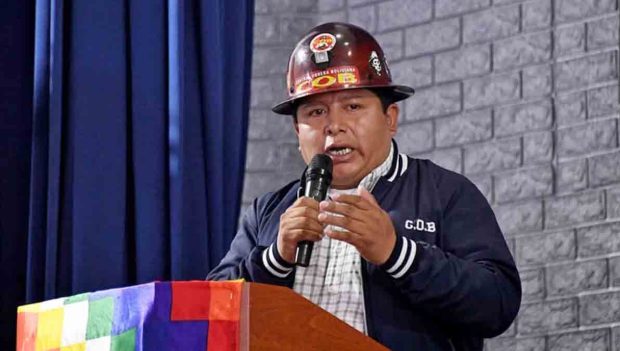 Juan Carlos Huarachi, dirigente de la COB