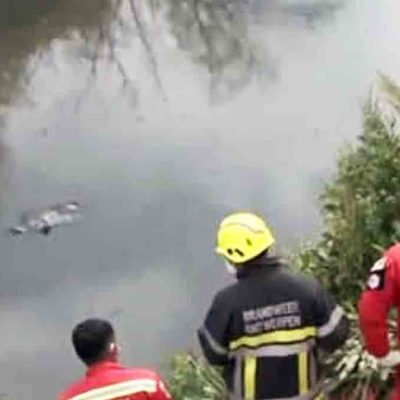el cadáver flotando en el río Rocha
