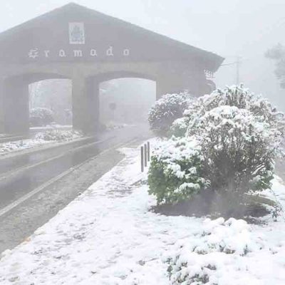 nieva en sur de Brasil
