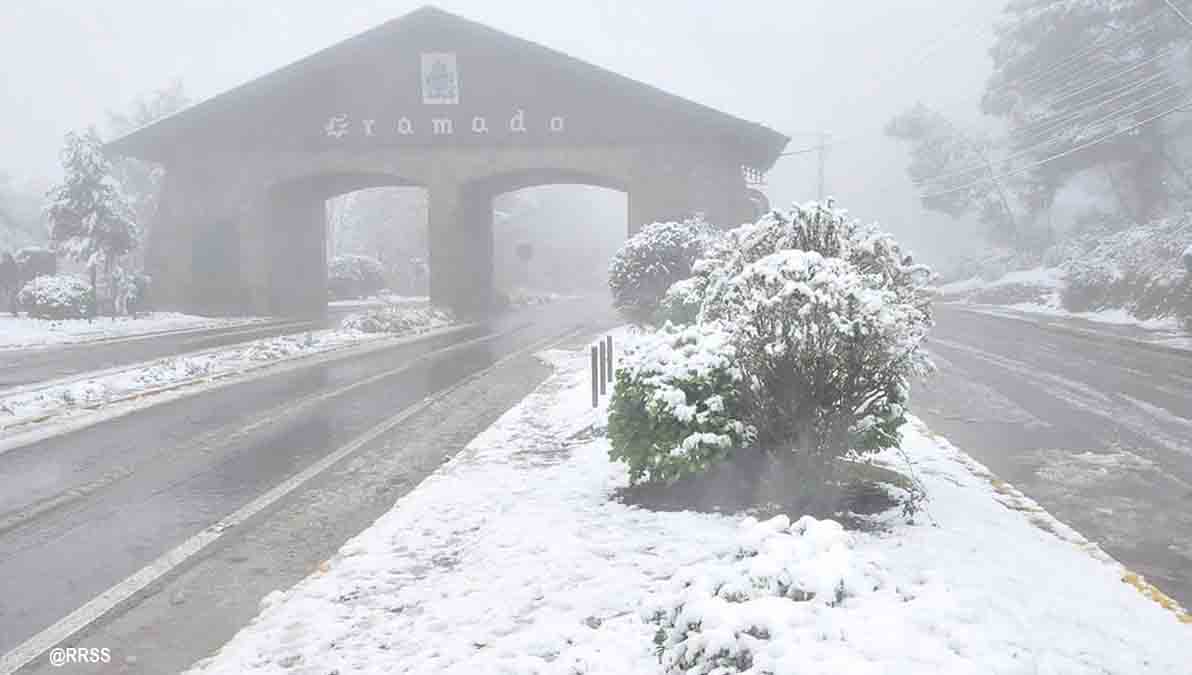 nieva en sur de Brasil