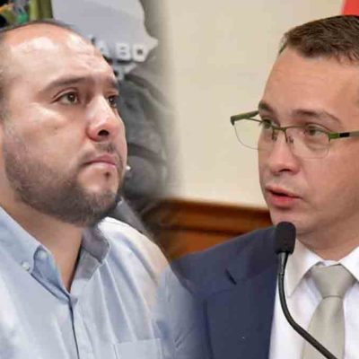 El ministro Ríos y el magistrado Saucedo
