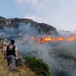 incendio en la serranía de Sama
