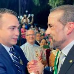 Romer Saucedo con Luis Fernando Camacho