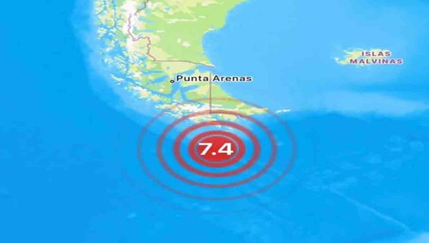 sismo en Pasaje Drake