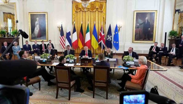 reunión de Trump con el presidente de Ucrania y líderes de la OTAN