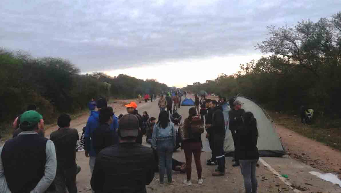 bloqueo en la ruta 9