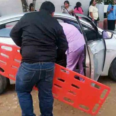 el vehículo donde dos personas fueron acribilladas