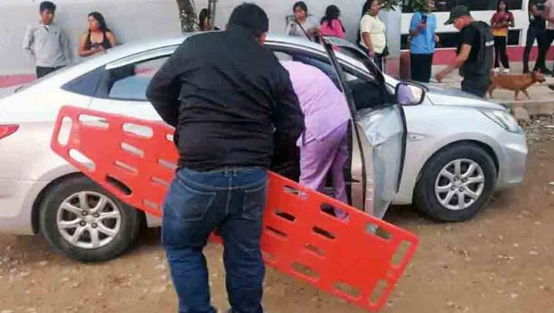 el vehículo donde dos personas fueron acribilladas