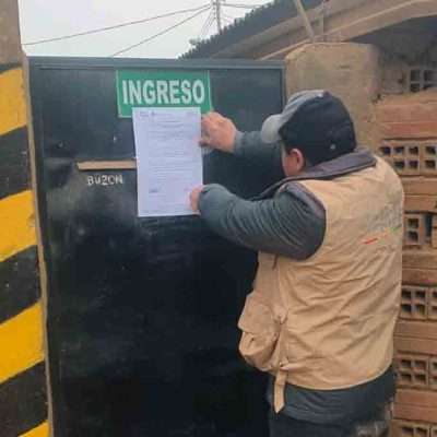 notificación de la AJAM a una de las empresas mineras