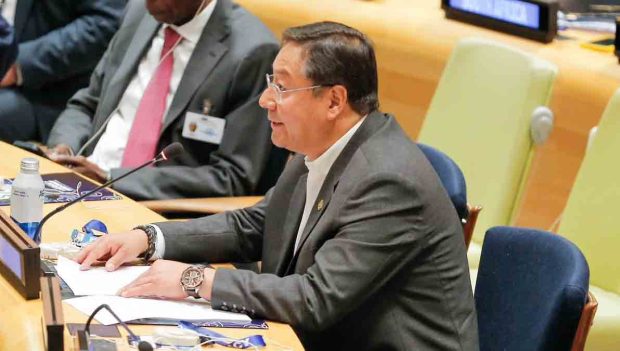 el presidente Luis Arce en la ONU