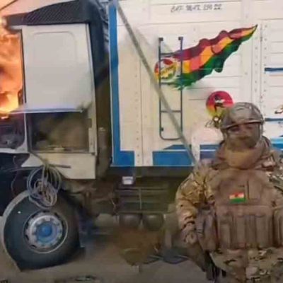 camión con mercancía de contrabando