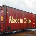 contenedor con productos hechos en China