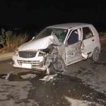 el vehículo que colisionó contra un carro cisterna