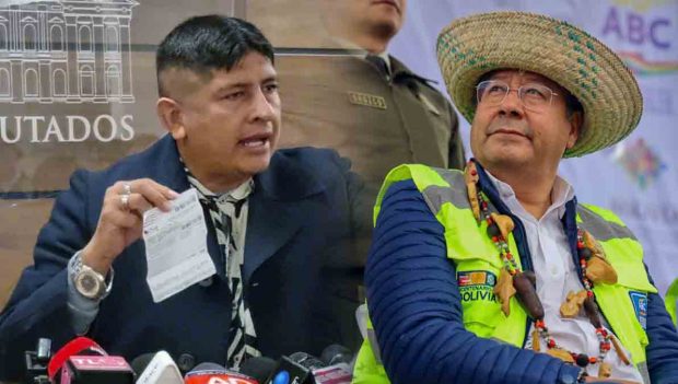 el diputado Cuellar y el presidente Arce