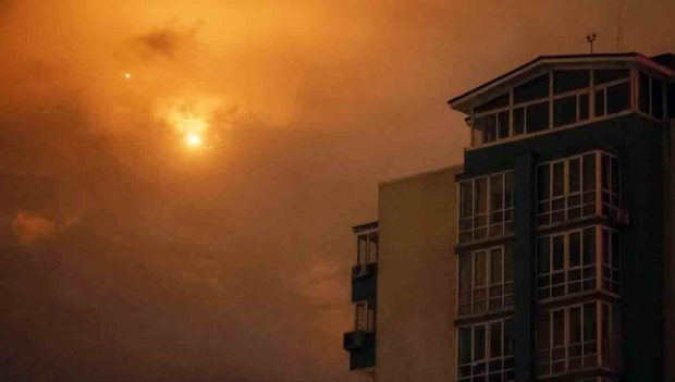 drones rusos en cielo polaco