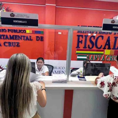 plataforma de atención de la Fiscalía de Santa Cruz