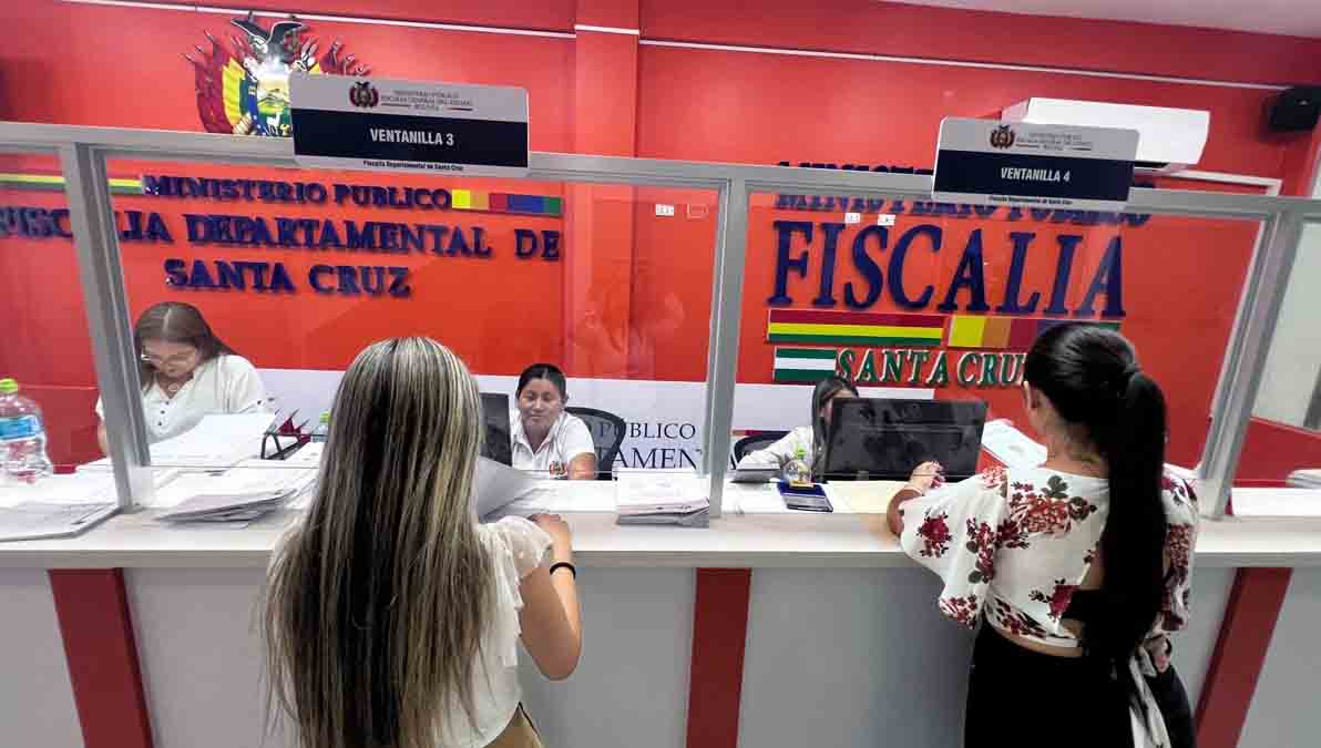 plataforma de atención de la Fiscalía de Santa Cruz